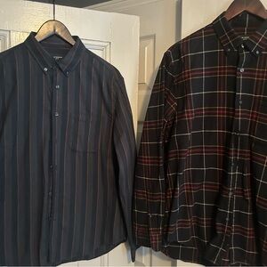 NWOT Club Monaco Flannel Dress Shirts